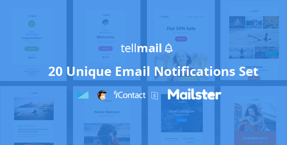 tellmail - 20 Unique Responsive Email Set + Online Access icon