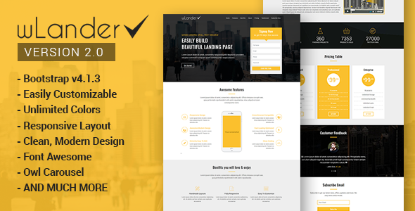 wLander - Responsive Multipurpose Landing Page Template icon