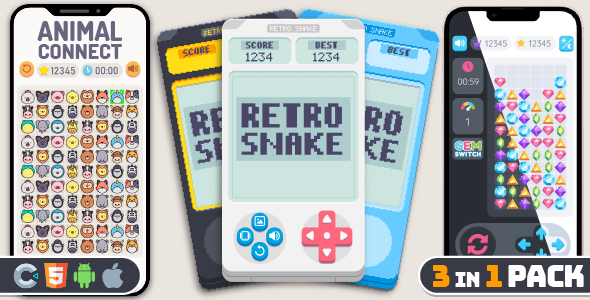 3 in 1 Games Pack 1 - HTML5 Game, Construct 3 icon