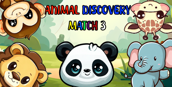 Animal Discovery Maatch 3 - HTML5 Game (With Construct 3 Source-code .c3p) icon