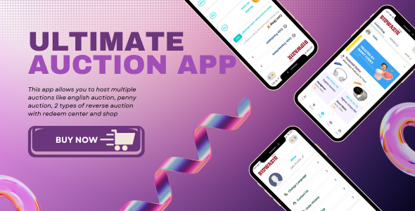 Auction Script - Penny Auction & English Auction & 2 types of Reverse Auction with Redeem & Shop icon