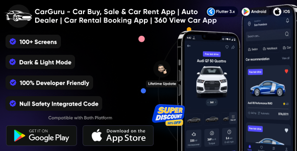 CarGuru - Car Buy & Car Rent App | Auto Dealer | Car Rental Booking | Car Sale | 360 View Car App icon