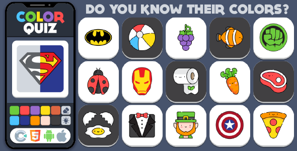 Color Quiz Pro - HTML5 Game, Construct 3 icon