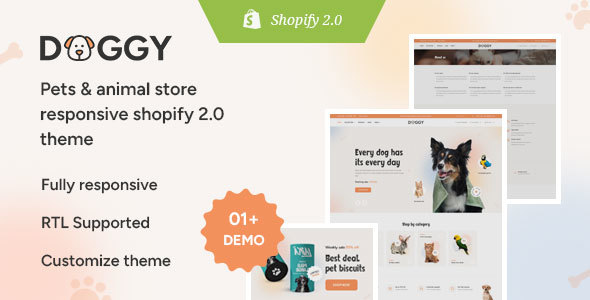 Doggy - The Pets & Animals Responsive Shopify Theme icon