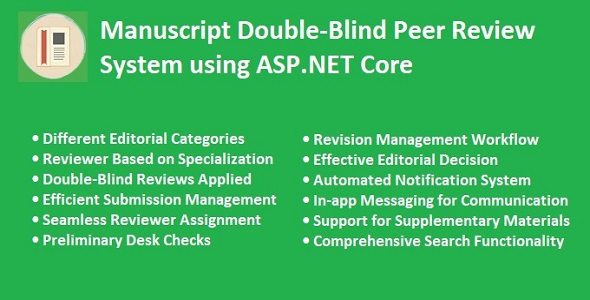 Manuscript Peer Review System using ASP.NET Core icon