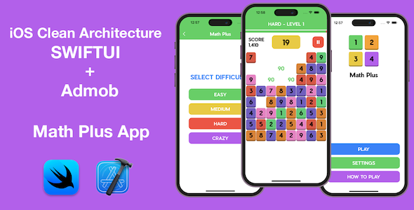 Math Addition Game - Full SwiftUI With Admob icon