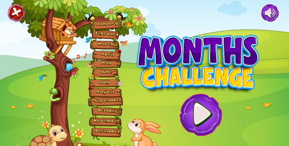 Months Challenge Game - Educational Game - HTML5, Construct 3 icon