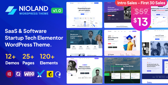 Nioland - SaaS & Software Startup Tech WordPress Theme icon