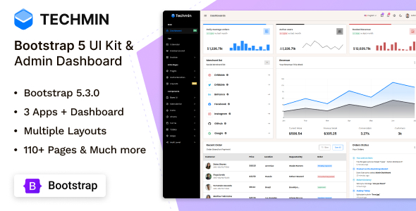 Techmin - Bootstrap UI Kit & Admin Dashboard Template icon