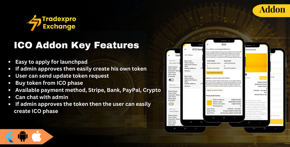 Tradexpro ICO - Initial Token Offering Mobile Addons icon