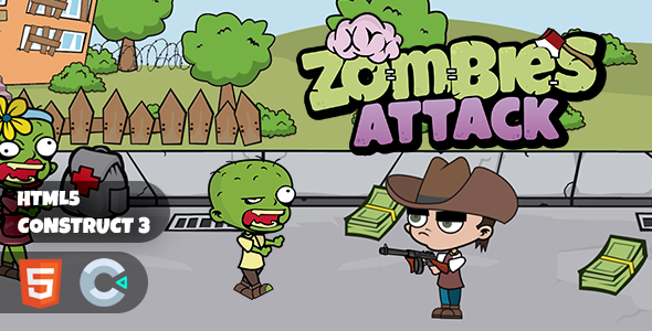 Zombies Attack Construct 3 HTML5 Game icon