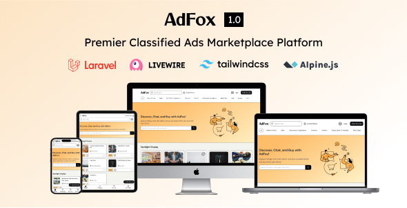 AdFox: Dual-Experience Classified Ads with App-Like Feel on Mobile & Web Interface icon