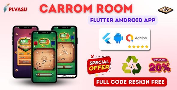 Carrom Room, Flutter Android Game App icon