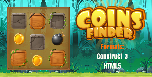 Coins Finder Game (Construct 3 | C3P | HTML5) Endless Game icon
