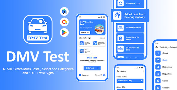 DMV Test - USA DMV Driving Test - Practice - US Driving Test - Road Signs - Driving Licence icon
