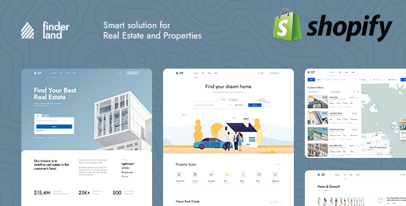 Finderland - Real Estate Sale and Rental Shopify 2.0 Theme icon