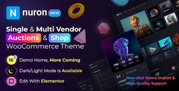 Nuron - Multi Vendor Auctions WooCommerce Theme