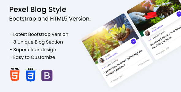 Pexel Blog Style - Bootstrap and HTML5 Version icon