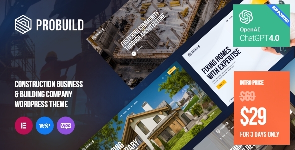 ProBuild | A Construction Business & Building Company WordPress Theme icon