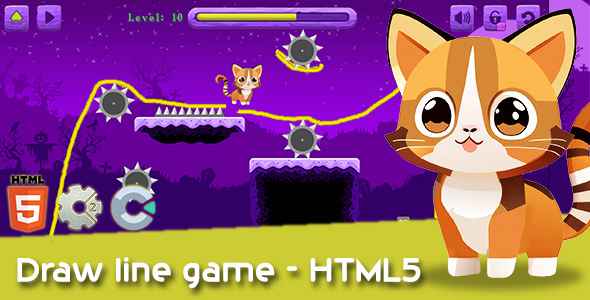Spirit Halloween Kitty Cat Edition - HTML5 A popular draw line game (Construct 2, 3) icon
