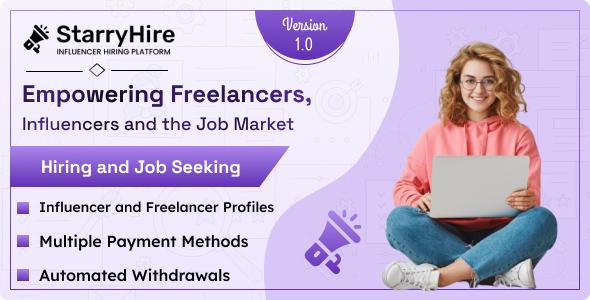 StarryHire - Empowering Freelancers, Influencers, and the Job Market icon