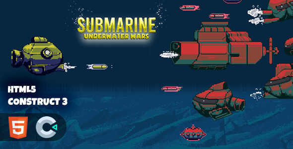 Submarine Underwater Wars Construct 3 HTML5 Game icon