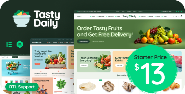 TastyDaily - Grocery Store & Food WooCommerce Theme