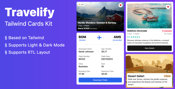 Travelify - Tailwind Cards Kit icon