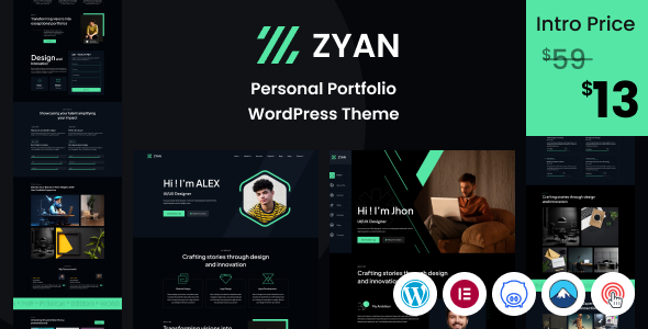 Zyan - Personal Portfolio WordPress Theme icon