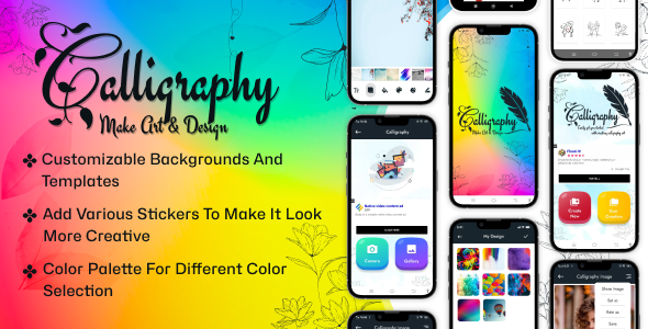 Calligraphy - Make Art & Design - Poster Maker - Logo maker - Android App - Admob icon