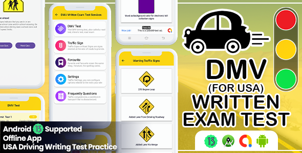 DMV Written Test Practice, DMV Written Exam Prepation, DMV Permit Practice Test 2023 For USA