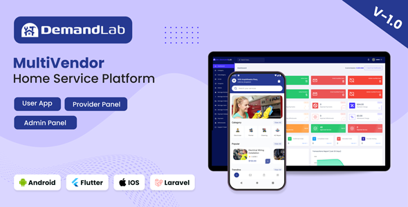 DemandLab - Multivendor Home Service Platform | Flutter App + Admin Panel + Provider Panel icon