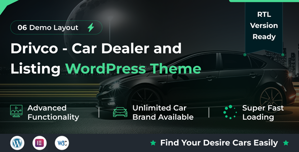 Drivco - Car Dealer and Listing WordPress Theme icon