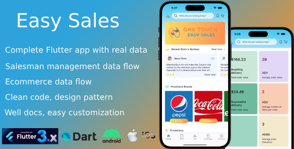 Easy Sales - Salesman Work Management Flutter Full App Android iOS icon