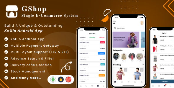 Gshop - Single vendor ecommerce android applications