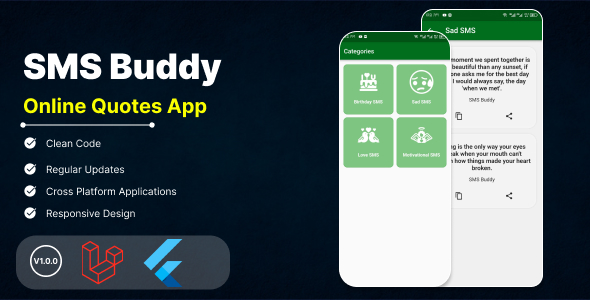 SMS Buddy - A Online Based Quotes App icon