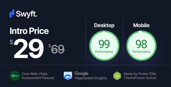 Swyft - PageSpeed Optimized WordPress Blog Theme icon
