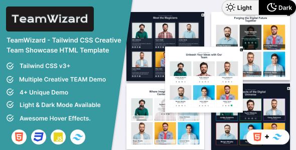 TeamWizard - Tailwind CSS Creative Team Showcase HTML Template icon