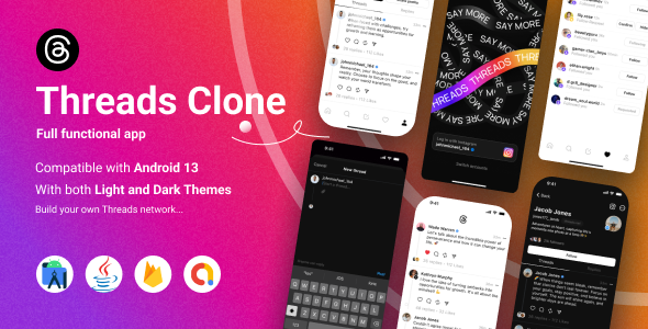 Threadster - Threads|Instagram Clone-Social Network App With Facebook News Feed And Following System icon