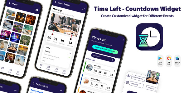 Time Left - Countdown Widget - Calendar - Time Until - Event Widget - Days Matter - Counter icon