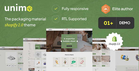 Unimo - The Packaging Material Shopify Theme icon