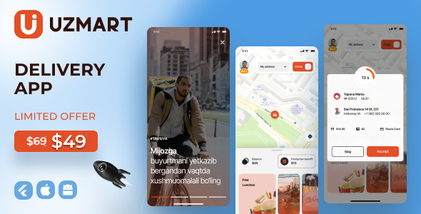 Uzmart - Delivery man app icon