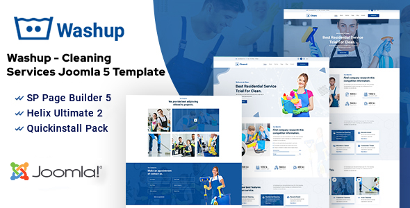 Washup – Cleaning Services Joomla 5 Template icon
