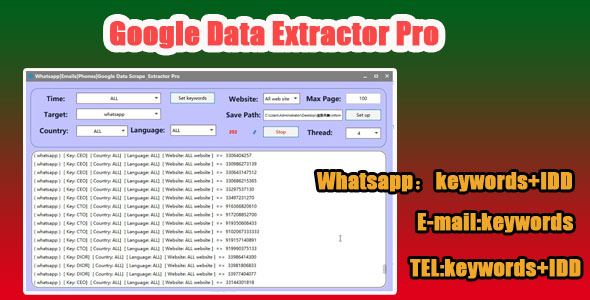 Whatsapp|Emails|Phones|Google Data Scrape & Extractor Pro icon
