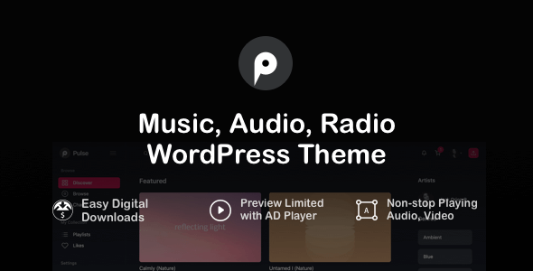 pulse - Music, Audio, Radio WordPress Theme icon