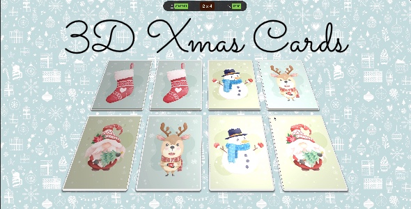 3D Xmas Cards - Cross Platform Memory Game icon