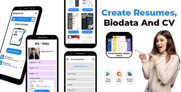 Create Resumes - Biodata and CV Maker for Job - Resume Builder App - CV Engineer - Resume Creator icon