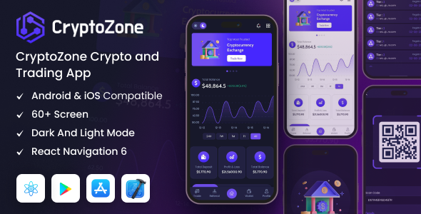 CryptoZone - React Native Cryptocurrency Mobile App Template icon