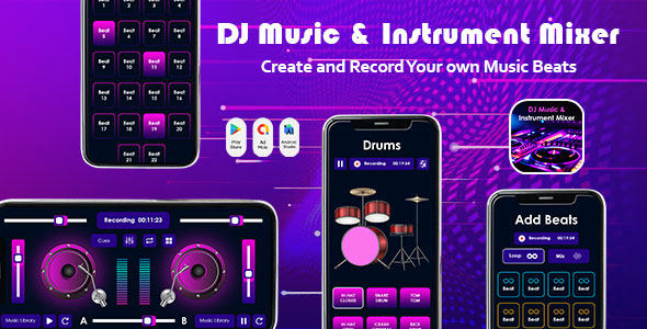 DJ Music And Instrument Mixer - DJ Mix Studio - Music Editor - Remix Maker - Looper - Beat Mixer icon
