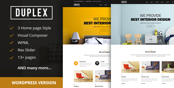 Duplex - Interior and Architecture Design WordPress Theme icon